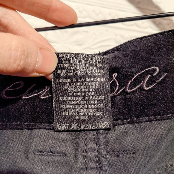 Eivissa Black velvet pants size 10 boot cut legs - Picture 6 of 7